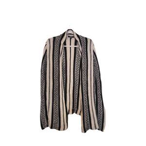 Chaps open front cardigan size Large geometric pattern